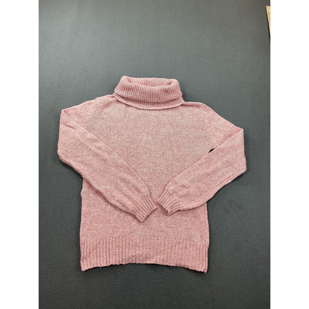 Vintage Tally-Ho‎ Sweater Womens Small Pink Wool Blend Turtleneck Hong Kong 80s